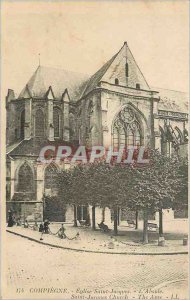 Postcard Old Church St. Jacques Compiegne The Apse