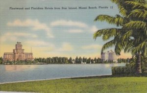 Florida Miami Beach Fleetwood & Floridian Hotels From Star Island