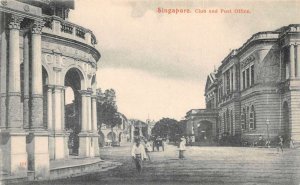 Singapore Club and Post Office Vintage Postcard AA69859