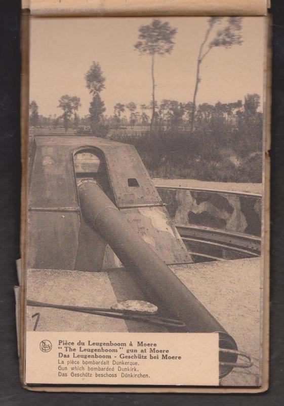 The Leugenboom Greman WW I Gun At Moere France - Intact Booklet Of 10 - Rare