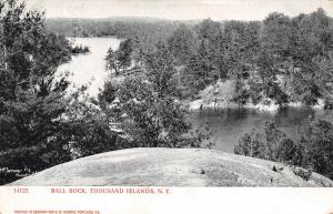 Thousand Islands New York c1905 Postcard Ball Rock