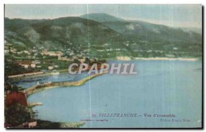 Old Postcard Villefranche Overview