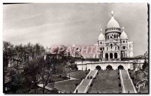 Modern Postcard Paris And Its Wonders The Basilica of Sacre Coeur in Montmart...