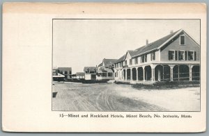 NORTH SCITUATE MA MINOT & ROCKLAND HOTELS ANTIQUE POSTCARD