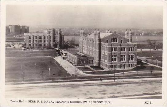 New York Bronx Naval Training School Davis Hall 1944 Real Photo RPPC