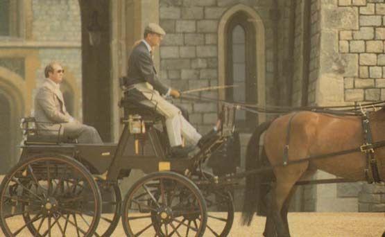 Nancy Reagan Horse Rides with Prince Philip Windsor Photo Royal Postcard