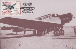 Junkers F 13 Plane Aeronautica 75th Anniversary Dutch First Day Cover Postcard