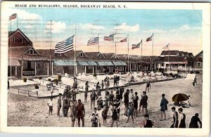 Postcard BEACH SCENE Rockaway Beach New York NY AK5718