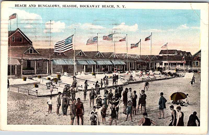 Postcard BEACH SCENE Rockaway Beach New York NY AK5718