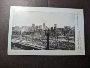 Mint USA RPPC Postcard San Francisco Hopkins Art Institute After 1906 Earthquake