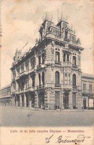 Uruguay Montevideo Calle 18 de Julio esquina Dayman vintage postcard B948