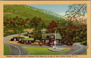 WV Chimney Corner Midland Trail near Gauley Bridge West Virginia Postcard Z29