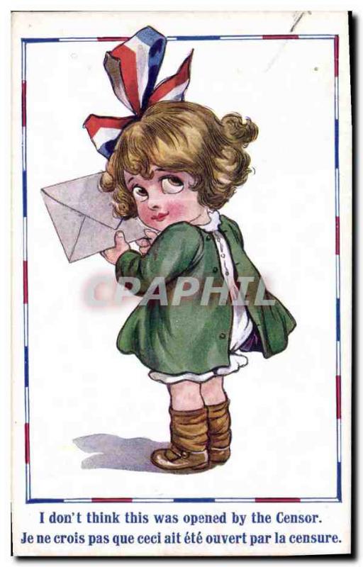 Old Postcard Fantasy Illustrator Child Censor