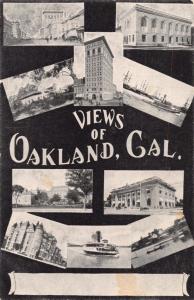 OAKLAND CALIFORNIA MULTIPLE VIEWS POSTCARD 1900s