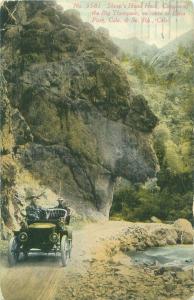 Sheep's Head Rock Canyon of the Big Thompson, Colorado, Roadster 1914 Postcard