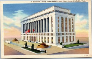 postcard Nashville Tennessee - Davidson County Public Building and Court House