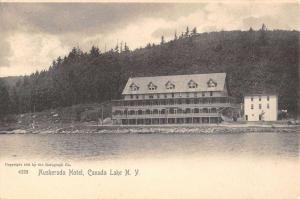 Canada Lake New York Auskerada Hotel Waterfront Antique Postcard K97970