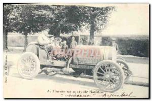 Old Postcard Automotive A Fournier on its 125 horsepower Hotchkiss