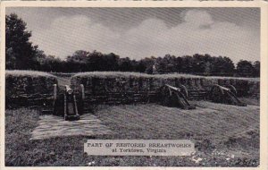 Part Of Restored Breastworks At Yorktown Virginia Dexter Press