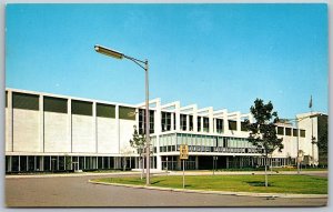 Vtg Detroit Michigan MI Washington Blvd Entrance Cobo Hall Civic Center Postcard