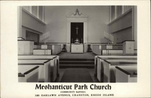 Cranston Rhode Island RI Meshanticut Park Church Real Photo Postcard