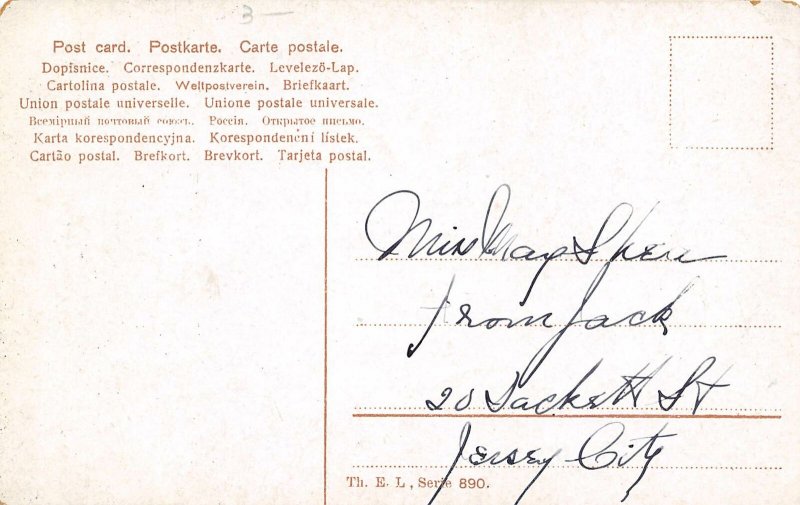 Race Horse Jockey Thoroughbred & attendant 1910c postcard