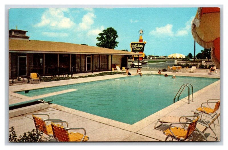 Poolside Holiday Inn Motel Augusta Georgia GA UNP Chrome Postcard S9
