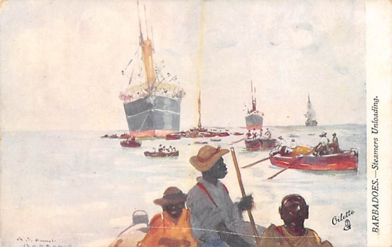 Steamers Unloading Barbados West Indies Unused 