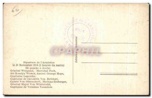 Old Postcard Signature & # 39Armistice Compiegne Army