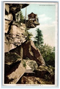 c1910's Undercliff Lake Minnewaska New York NY Phostint Antique Postcard 