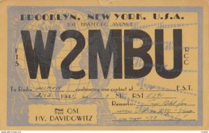 QSL ; BROOKLYN , New York , 1941