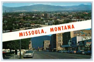 1963 Banner Exterior Building Street Road Missoula Montana MT Vintage Postcard