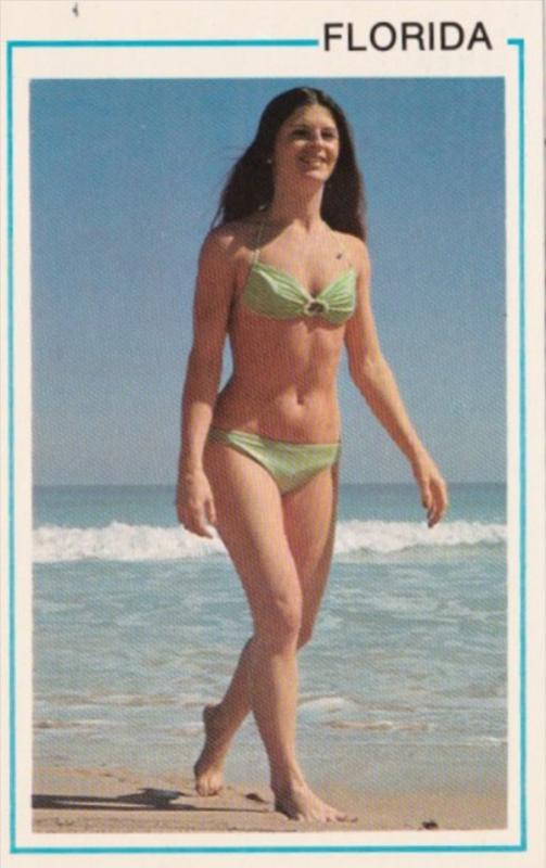 Florida Beach Models Naked - Risque Semi Nude Beautiful Girl A Peach Taking A Stroll On A Florida Beach  | United States - Florida - Other, Postcard / HipPostcard