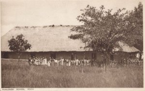 Hualondo School Room Angola Africa Antique Postcard