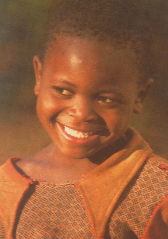 Shy Malawi Child Africa Postcard