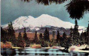 California Mount Shasta Snow Covered Peaks unused 1960s