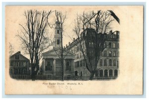 1905 First Baptist Church, Westerly, Rhode Island RI Antique Postcard 