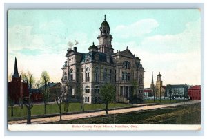 Vintage Butler County Court House Hamilton Ohio Postcard P148