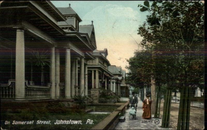 Johnstown PA Somerset St. c1910 Postcard