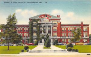 Indianapolis Indiana~Robert W Long Hospital~1940s Craft Greeting Co Postcard