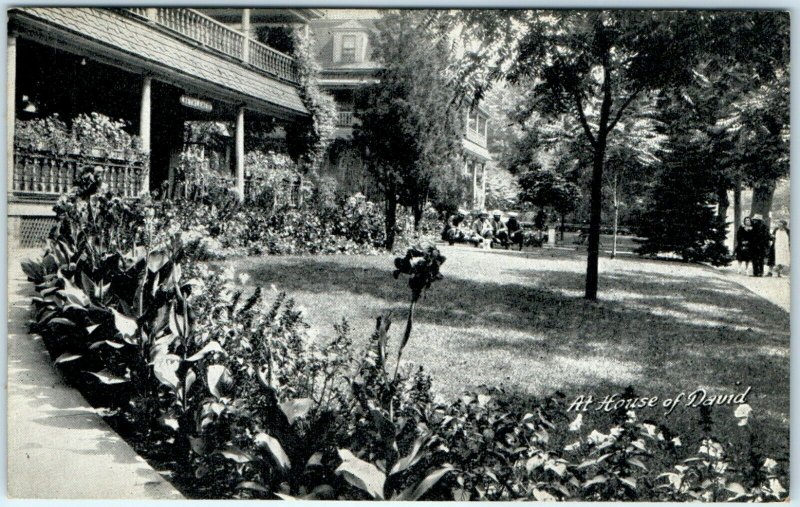 c1910s Benton Harbor, Mich. Eden Springs Postcard House of David MI A41