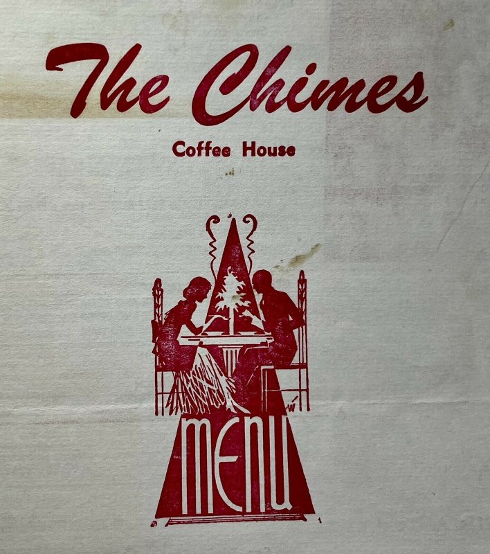 Vintage 1981 The Chimes Coffee House Menu New York City NYC Ephemera