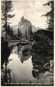 Lago Da Lago Mountain Becco Di Mezzodi CORTINA Italy Vintage Postcard c1910