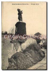 Postcard Old Graville Sainte Honorine Black Madonna