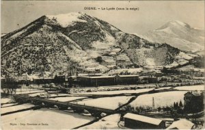CPA Digne-les-Bains le lycee under snow (1208736) 