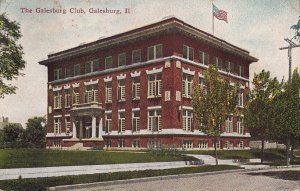 Postcard The Galesburg Club Galesburg IL