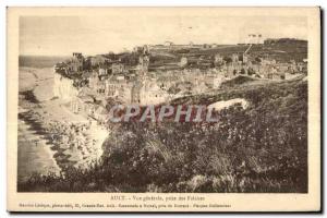 Old Postcard Ault General view taken Cliffs