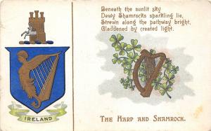 uk40261 harp and shamrock ireland coat of arms harp