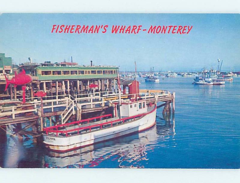 Unused Pre-1980 SHOPS ON FISHERMAN'S WHARF Monterey California CA F4376