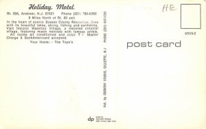 Holiday Motel Andover, New Jersey Postcard